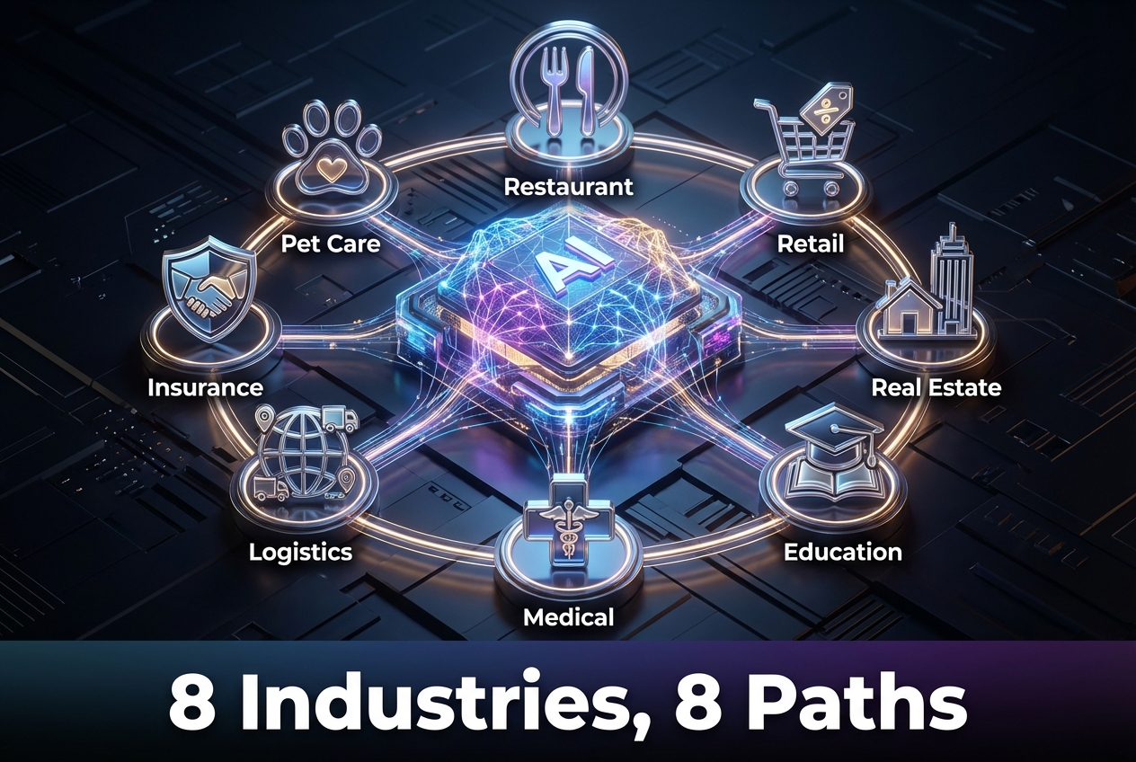 8 Industries, 8 Different AI Entry Points — Which One Fits Your Business?