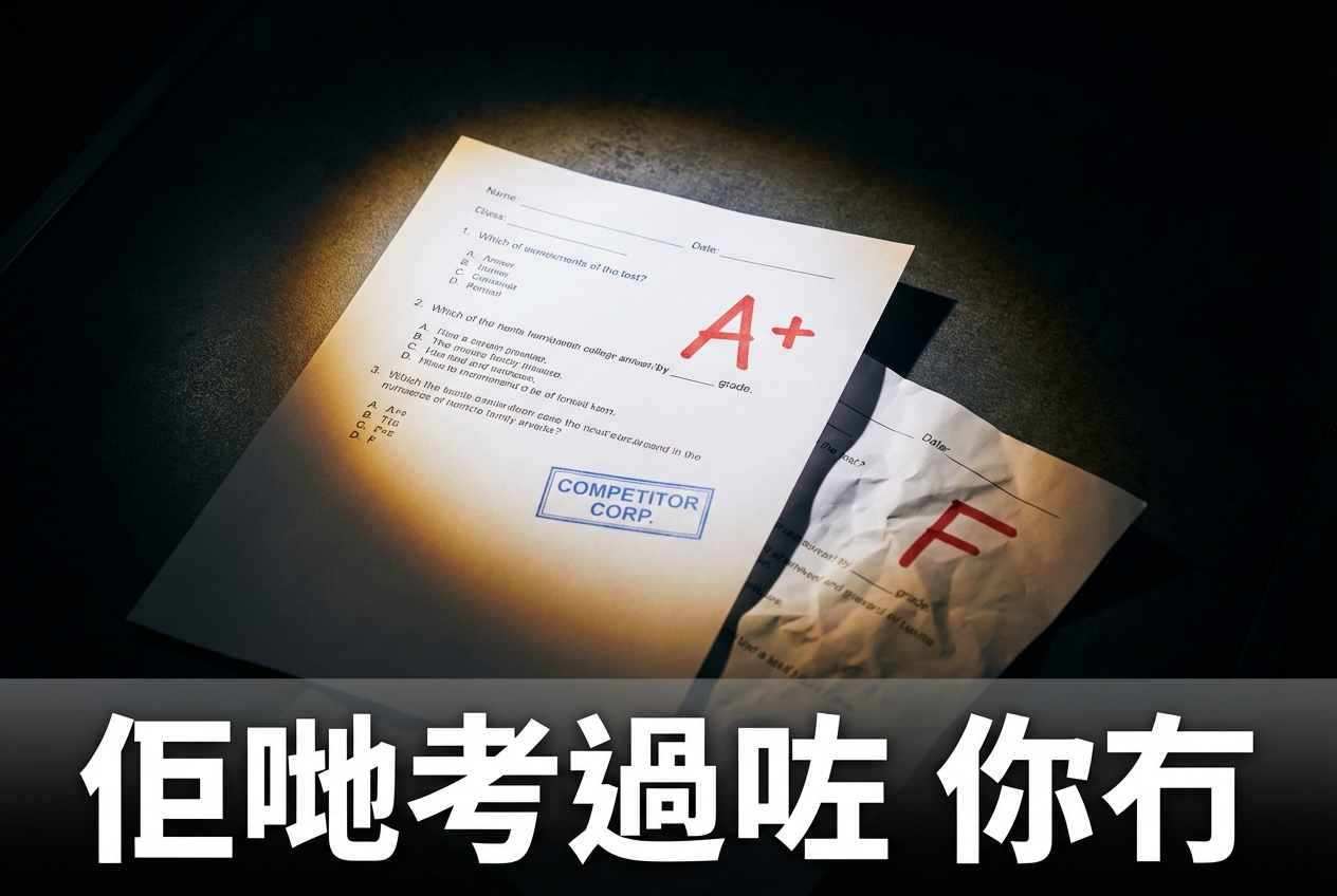 你嘅競爭對手考過咗呢個 AI 測試。你冇。問題就喺度。