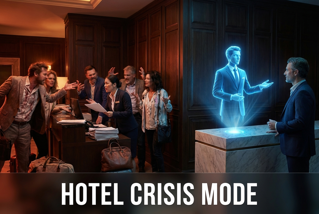 Hotel Check-In, Guest Complaints, Staff No-Shows — How AI Handles What Breaks You