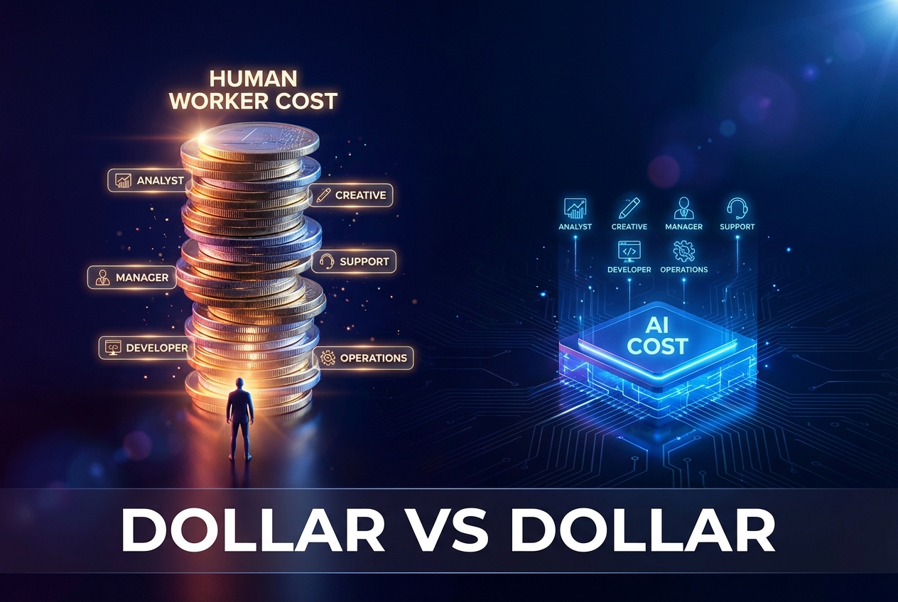 AI vs Human: A Dollar-for-Dollar Comparison Across 6 Common Business Roles