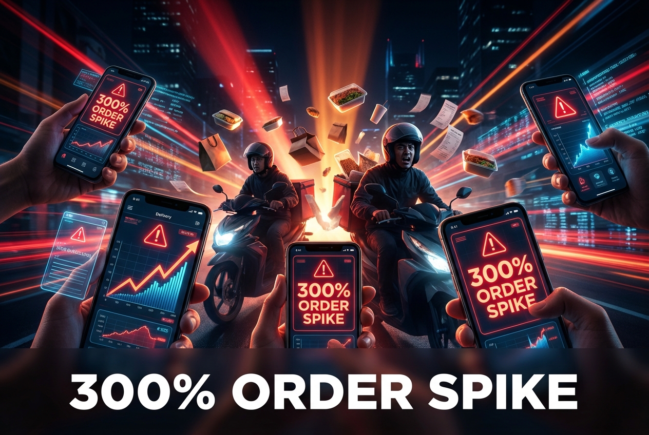Food Delivery Platform Chaos: When Orders Spike 300% and Your Team Is at Lunch