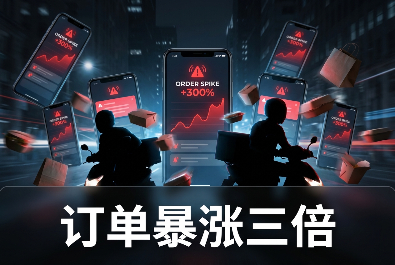 外卖平台大混乱：订单暴涨三倍，你的团队去了吃午饭