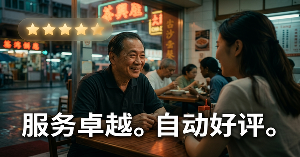 社交证明机器：AI驱动的服务质量如何自动产生五星评价