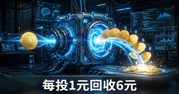 AI投資回報方程式:為什麼每投入1元能回收6元——算算你的數字